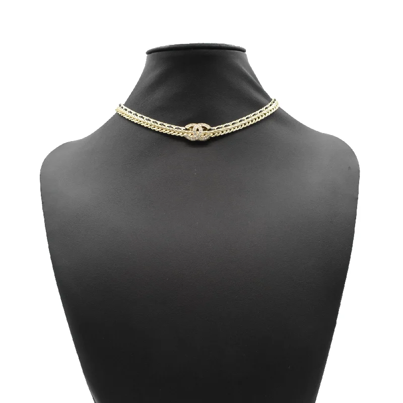 Chanel Crystal CC Choker Necklace