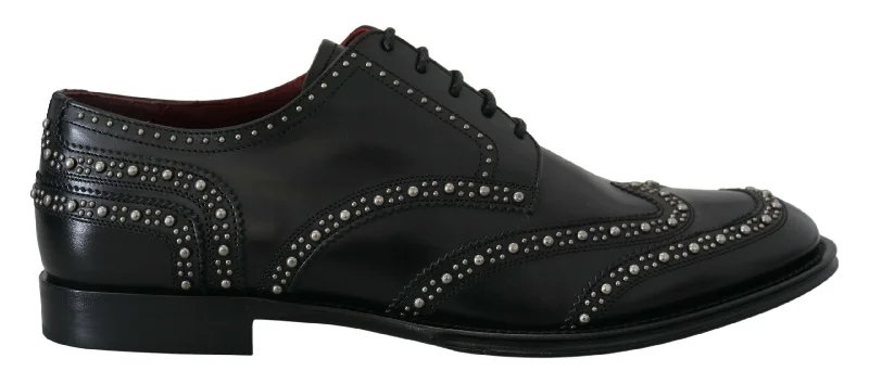Dolce & Gabbana  Studded Leather Oxford Shoes