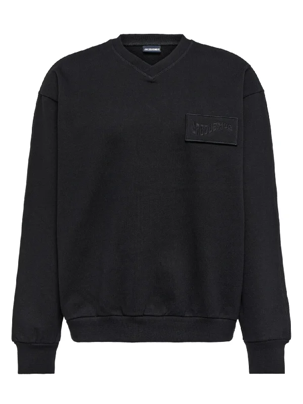 Jacquemus Santon Logo Le Sweatshirt in Black