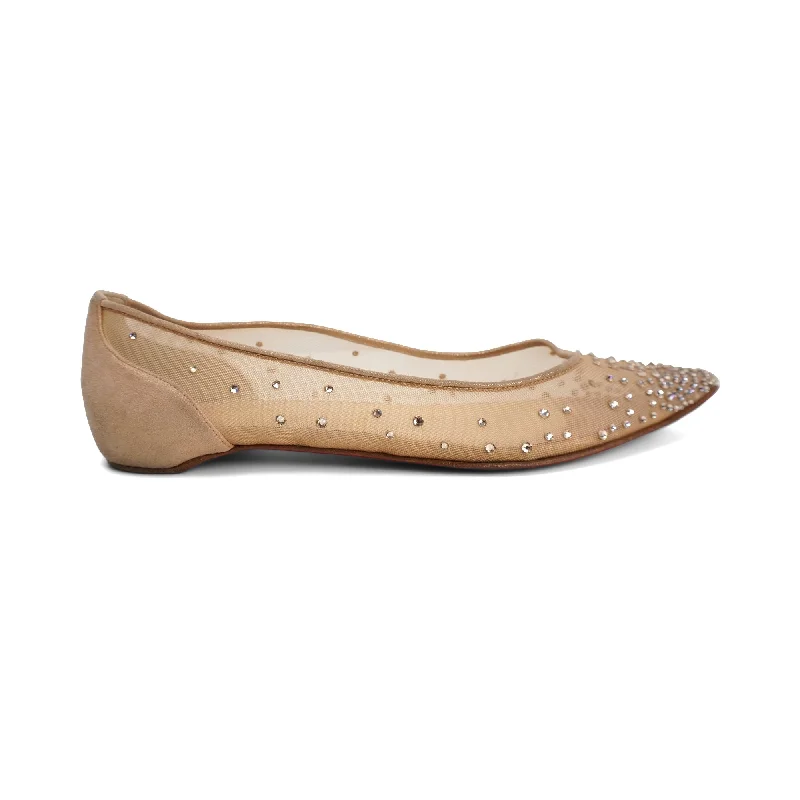 Christian Louboutin 'Follies Strass' Ballet Flats - Women's 38.5