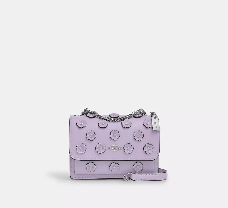 Coach Mini Klare Crossbody Bag With Floral Applique Lilac 
