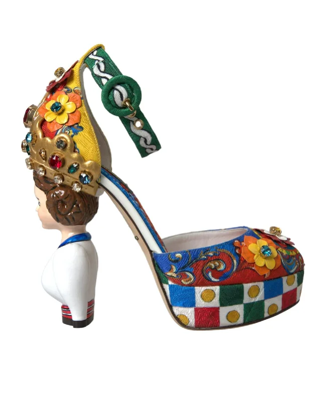 Dolce & Gabbana  DG Doll Multicolor Platform Heels