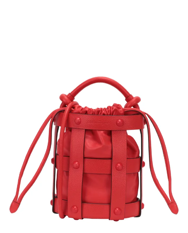 Ferragamo Womens Stud Cage Bucket Bag