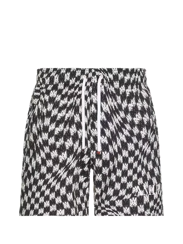 Amiri Wavy MA Logo Swim Shorts in Black