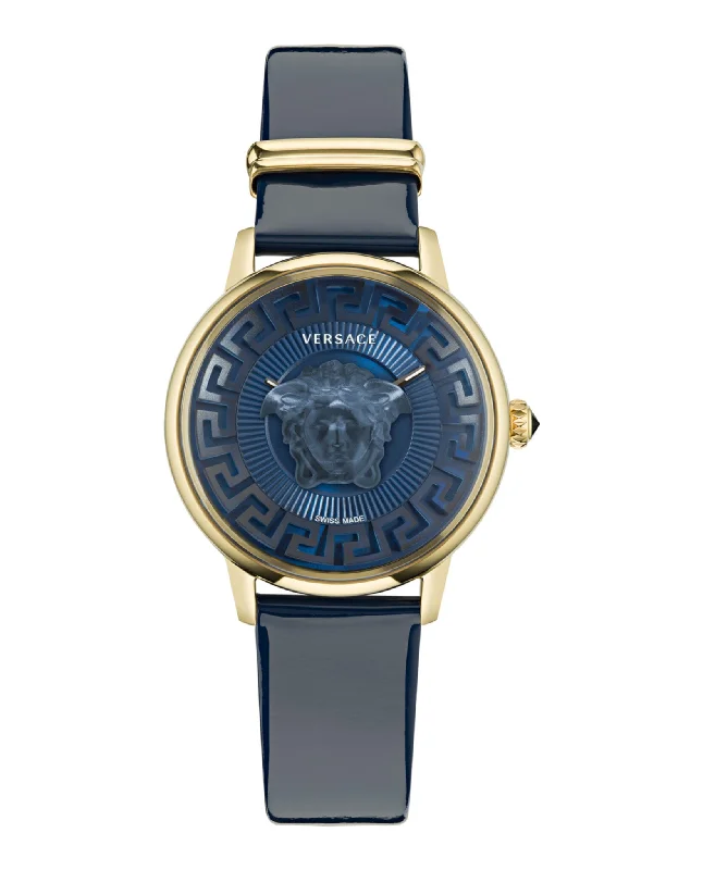 Versace Womens Medusa Alchemy IP Yellow Gold 38mm Strap Fashion Watch