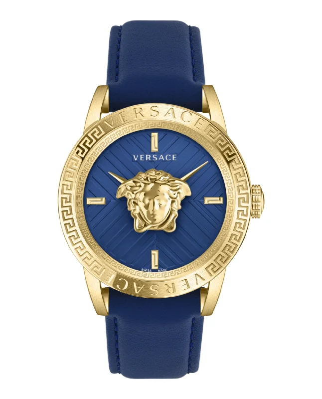 Versace Mens  Gold 43mm Strap Fashion Watch
