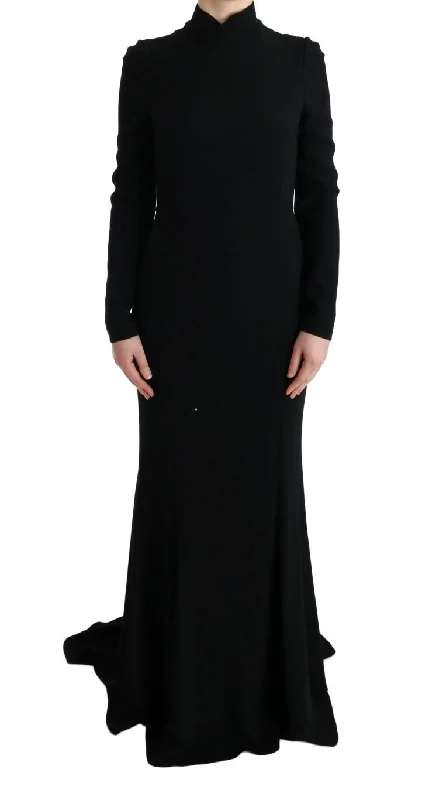 Dolce & Gabbana  Black Long Sleeve Jersey Dress