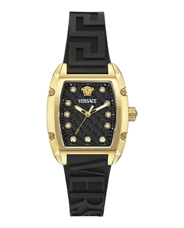 Versace Womens  Gold 36mm Strap Fashion Watch