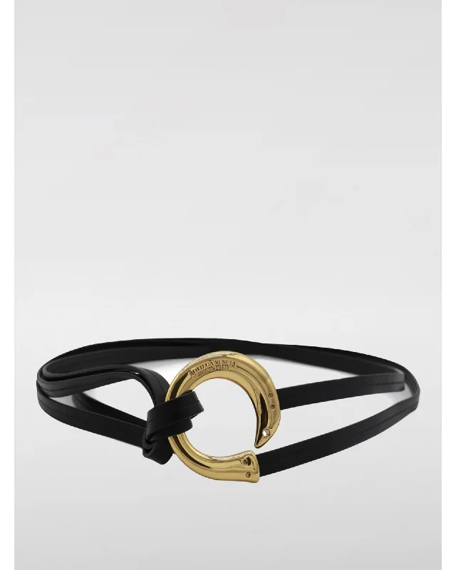 Bottega Veneta Intrecciato Knotted Leather Belt Women Black