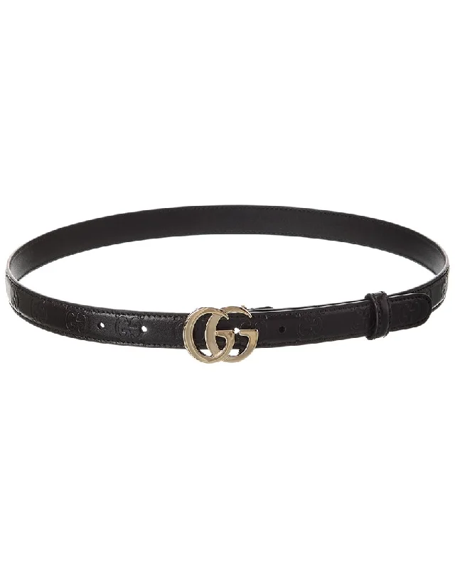 Gucci Gg Milano Thin Leather Belt