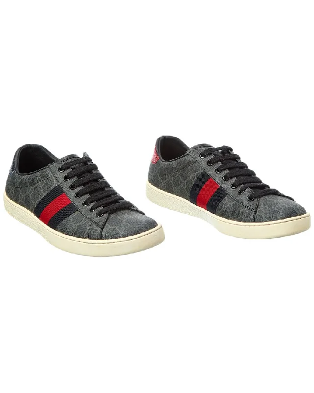 Gucci Ace Gg Supreme Canvas & Leather Sneaker (Authentic Pre-Loved)