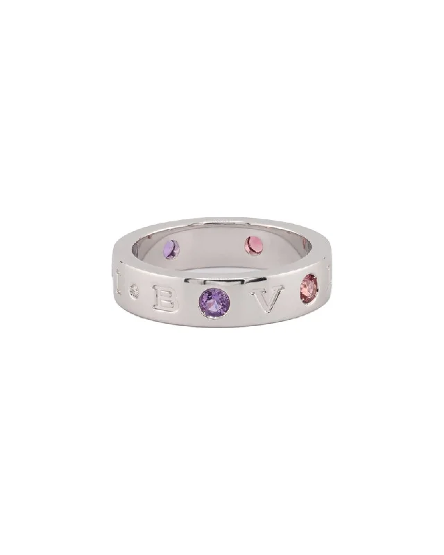 Bulgari 18K 0.15 Ct. Tw. Diamond & Amethyst Ring