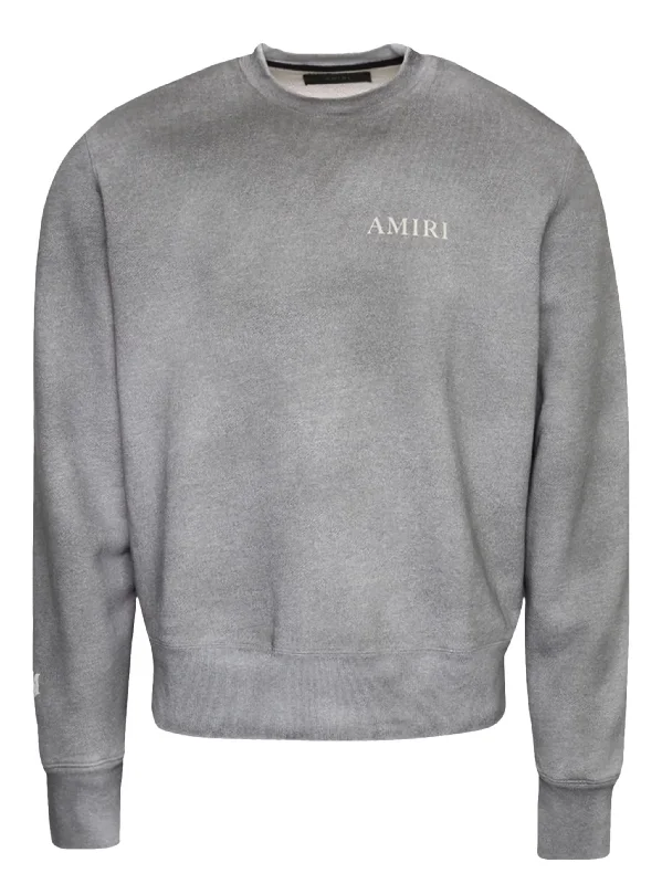 Amiri Aged Puff Logo Grey Sweatshirt