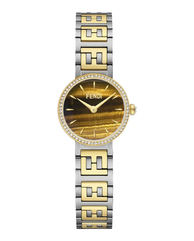 Fendi Womens  Two Tone 19mm Bracelet Fashion Watch