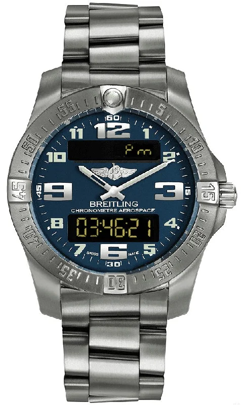 Breitling Professional Aerospace Evo Blue Dial Titanium Men's Watch E79363101C1E1