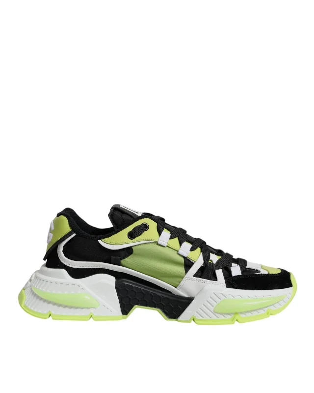 Dolce & Gabbana Airmaster Low Top Sneakers with Rubber Sole and Lace-Up Closure Men Multicolor