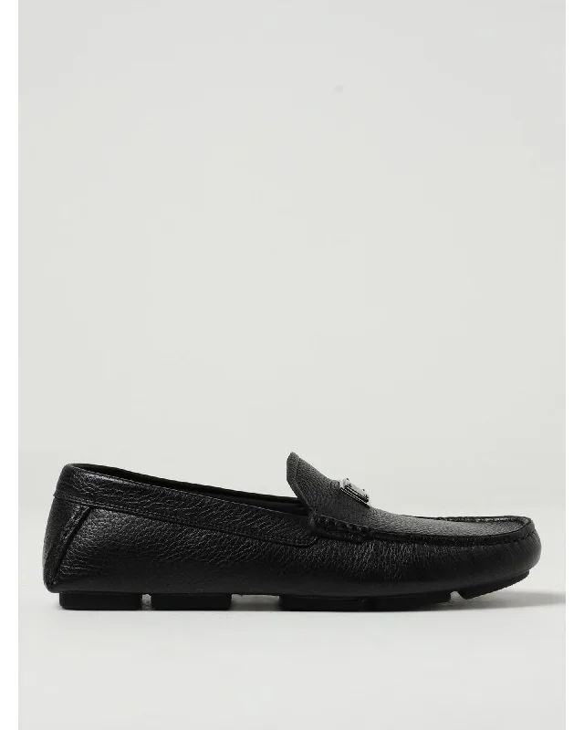 Dolce & Gabbana Leather Loafers Slipon Casual Men Black