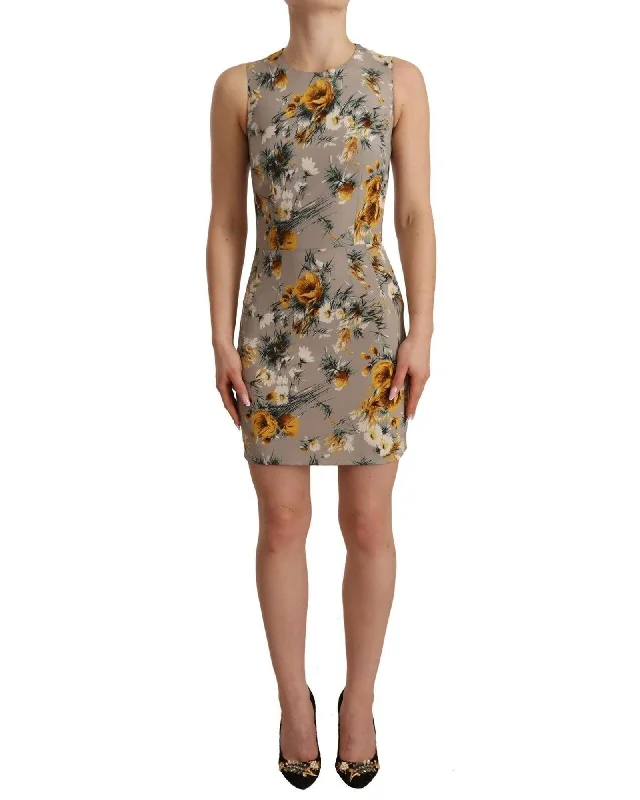 Dolce & Gabbana  Floral Print Silk Mini Dress for Women