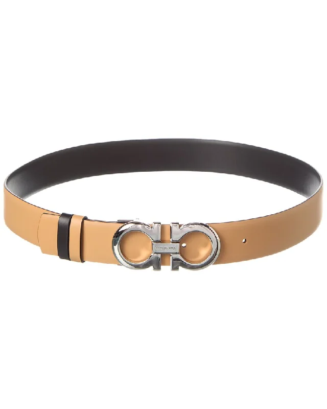 Ferragamo Gancini Reversible & Adjustable Leather Belt