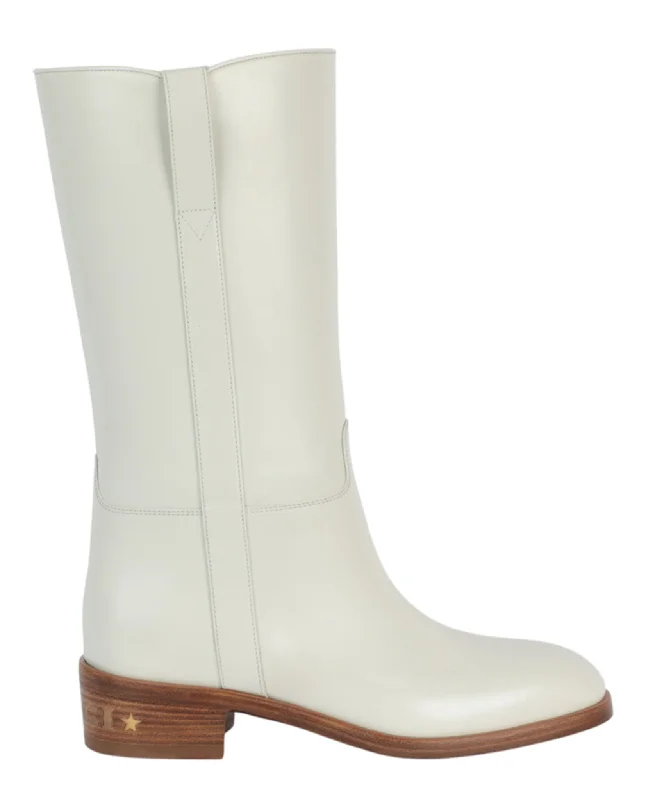 Gucci Mens Leather Mid-Calf Boots