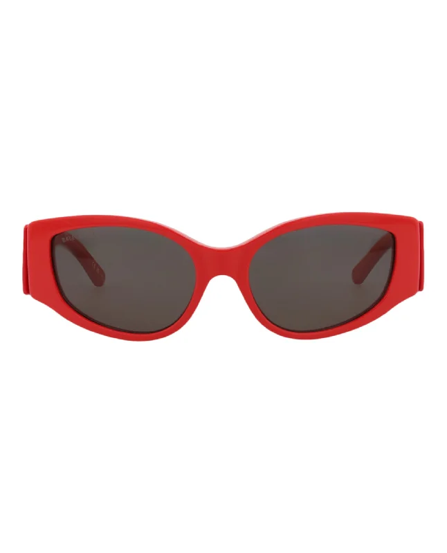 Balenciaga Womens Cat Eye Red Red Grey Fashion Designer Eyewear