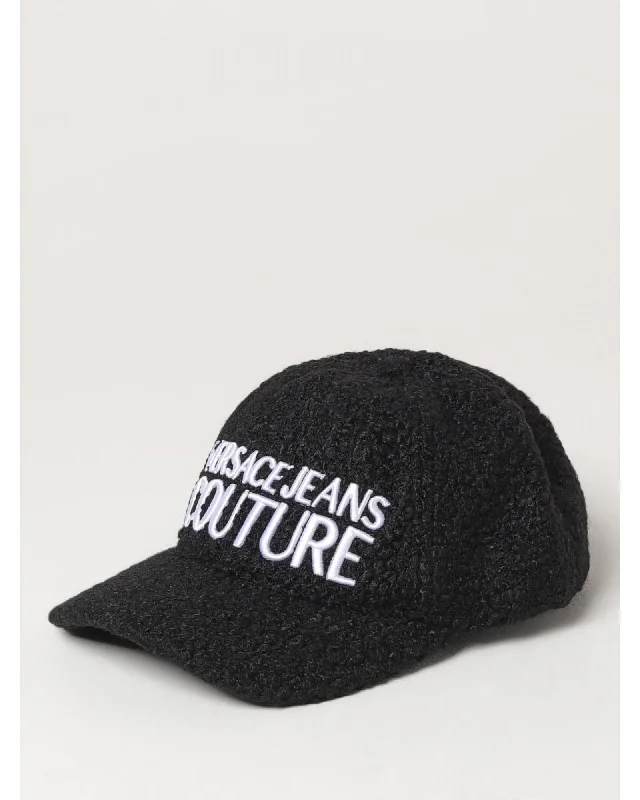 Versace Jeans Couture Textured Baseball Cap Women Black Hats