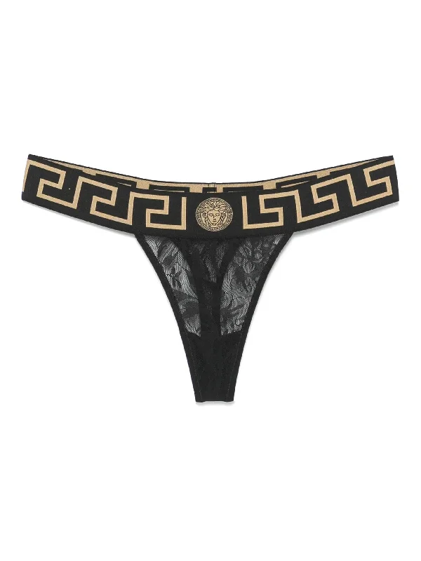 VERSACE Baroque Jacquard Tulle Thong