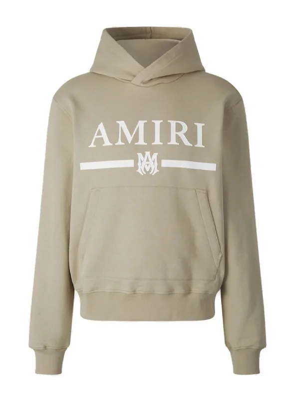 Amiri MA Bar Printed Beige Hoodie