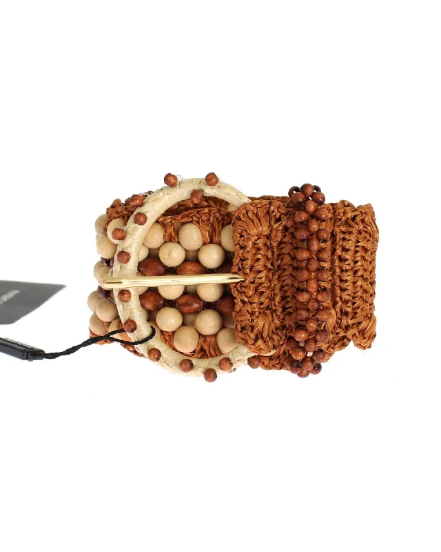 Dolce & Gabbana  Beaded Raffia Belt
