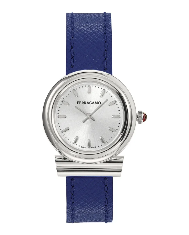 Ferragamo Womens Gancini Stainless Steel 28mm Strap Fashion Watch