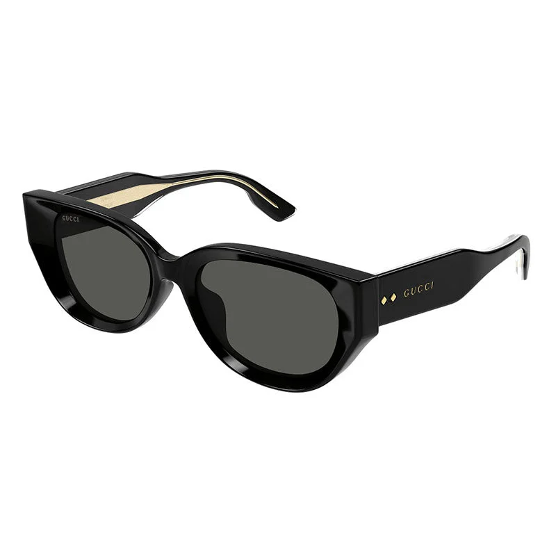 Gucci Cat Eye Full Rim, with a Pink frame and Brown lens.