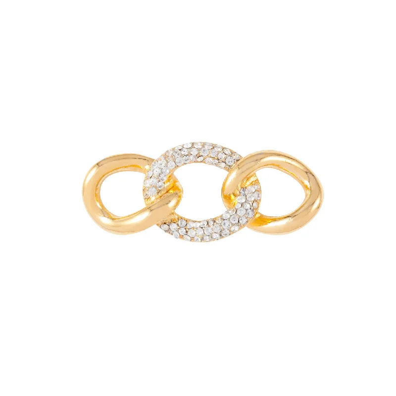 1970s Vintage Christian Dior Linked Bar Brooch