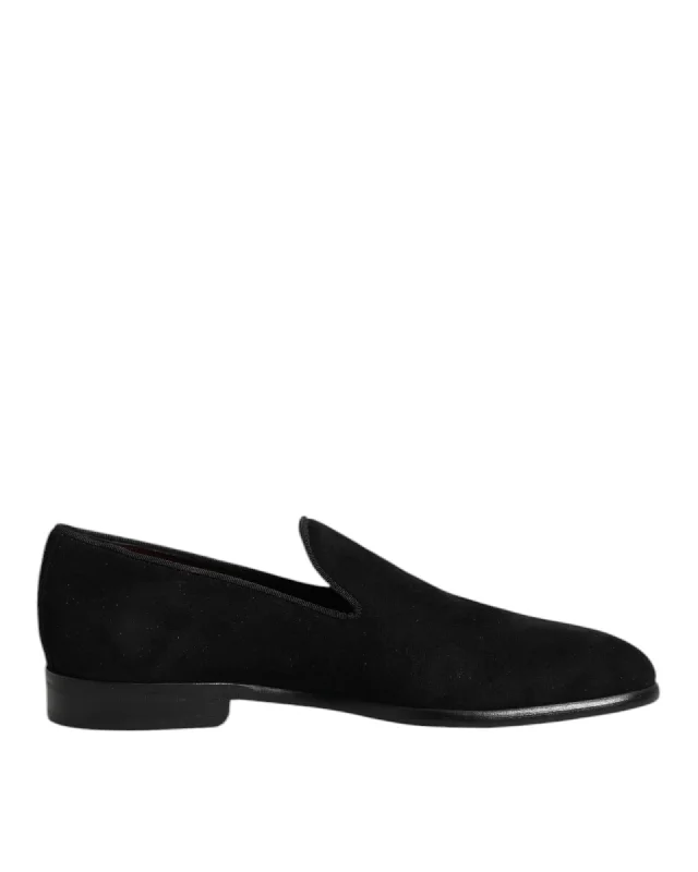 Dolce & Gabbana Suede SlipOn Loafer Men Black