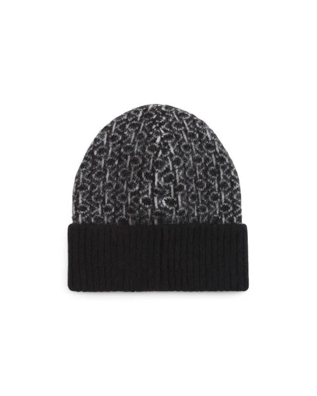 Calvin Klein Alpaca Wool Blend Winter Cap Women Black Hats