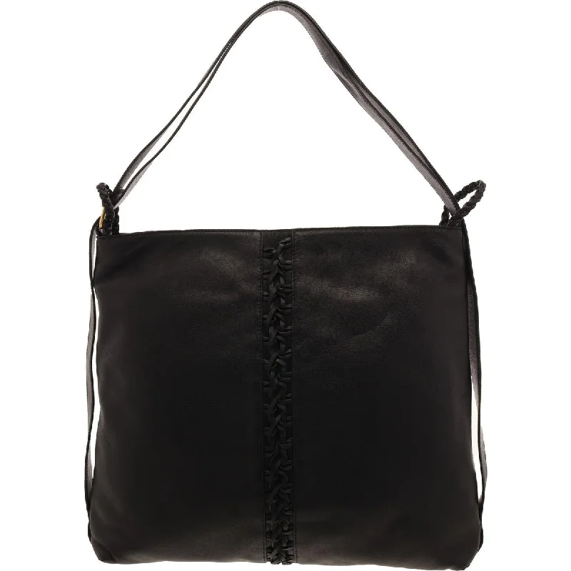 Licia Womens Textured Leather Hobo Handbag