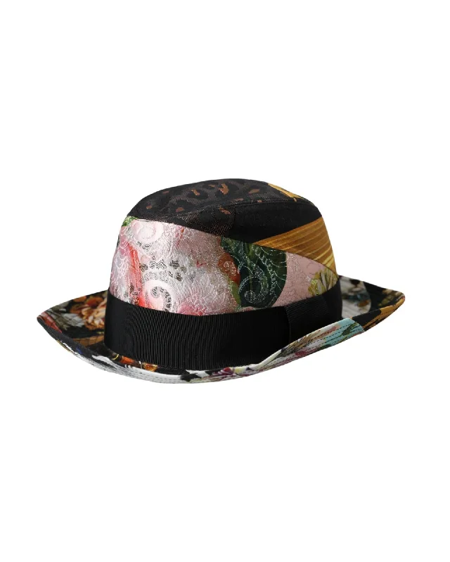 Dolce & Gabbana  Leopard and Floral Fedora Hat