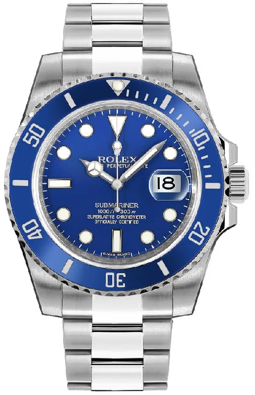 Rolex Submariner Date White Gold Men's Watch 116619LB-0001
