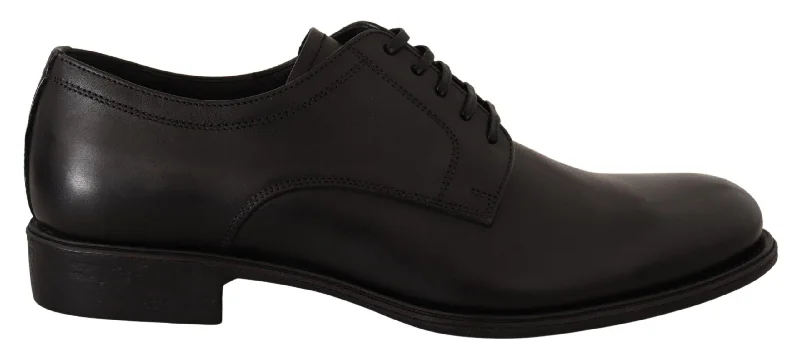 Dolce & Gabbana  Mens Black Leather Oxford Shoes