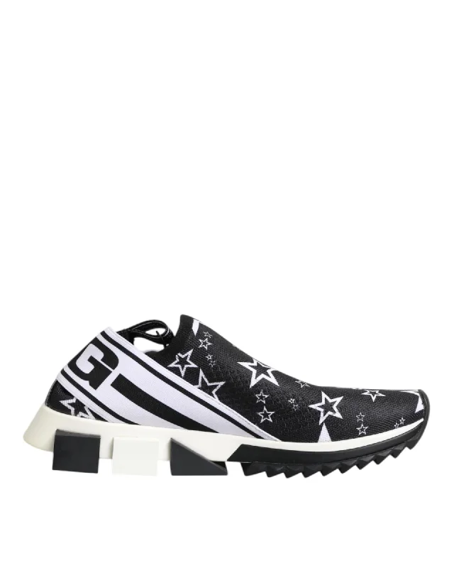 Dolce & Gabbana Daymaster Sneakers Star Design Men Blackwhite