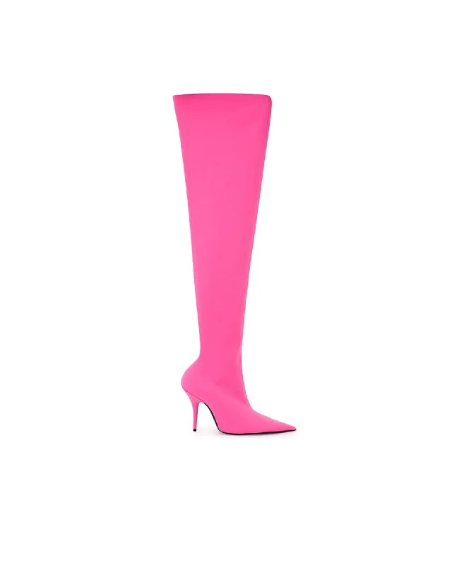 Balenciaga  Knife Stretch Boots Fuchsia Pink