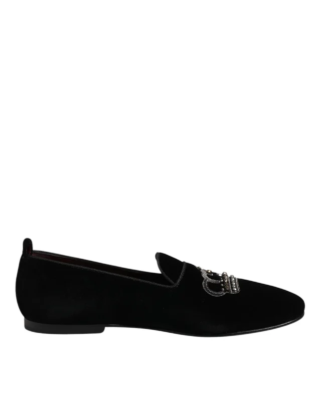 Dolce & Gabbana Embellished Loafers Men Black