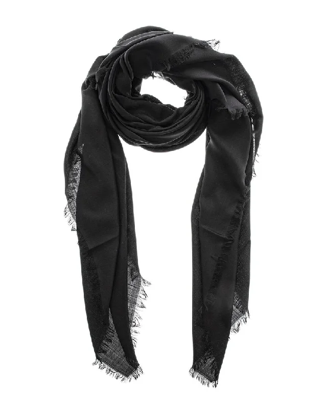 Gucci Gg Oversized Wool & Silk-Blend Scarf