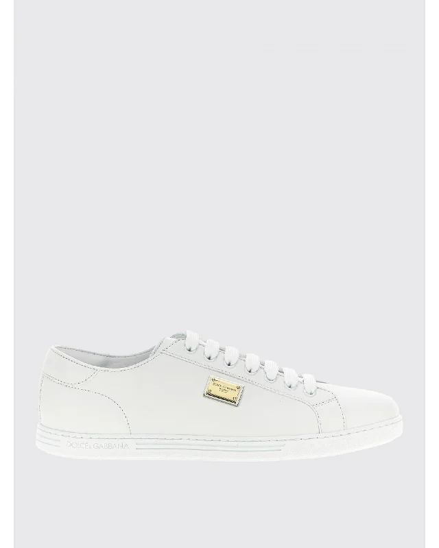 Dolce & Gabbana Leather Low Top Sneakers Men White