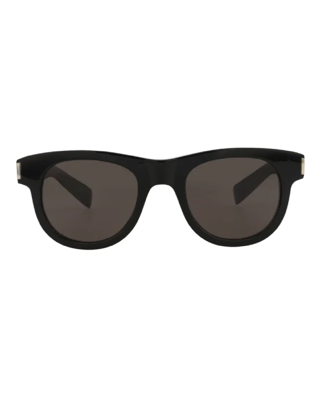 Saint Laurent Unisex Round/Oval Black Black Black Fashion Designer Eyewear