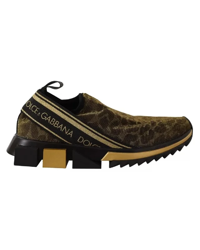 Dolce & Gabbana Portofino SlipOn Sneakers Women Gold