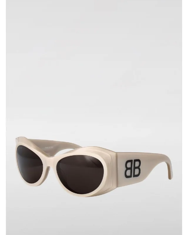 Balenciaga BB0394S Oval Acetate Sunglasses Women Grey