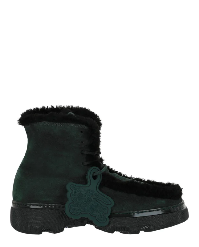 Burberry Mens Creeper Shearling Boots