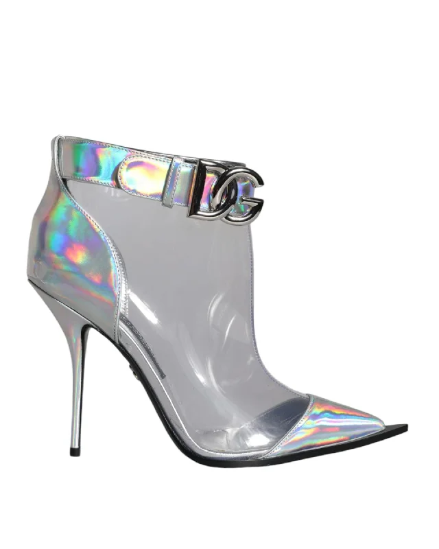 Dolce & Gabbana  DG Ankle Boots in Silver