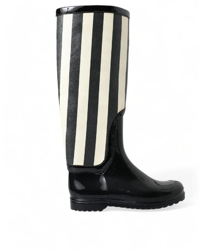 Dolce & Gabbana  Women's Striped Rain Boots