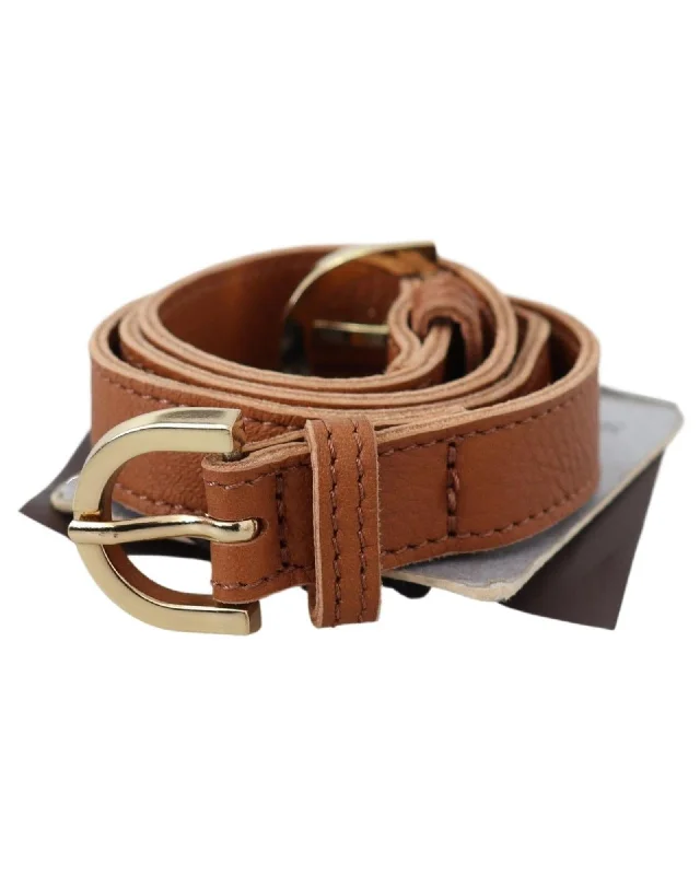 Scervino Street Leather Belt Brown Casual Style